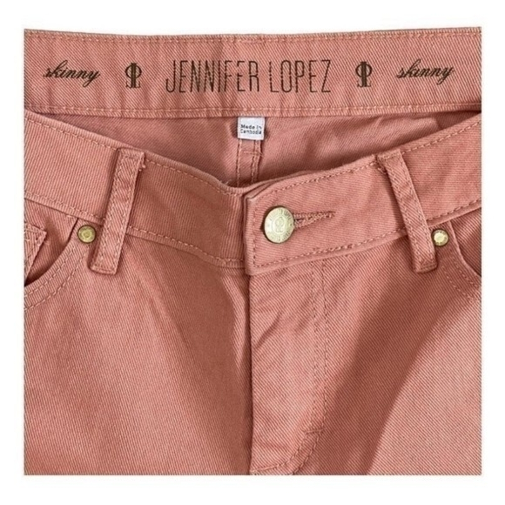 Jennifer Lopez Women's Rose Dawn Pink Skinny Jeans 6 Cotton Stretch Excellent - Picture 4 of 6